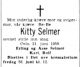 Dødsannonse Kitty Selmer
