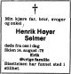 Dødsannonse Henrik Hoyer Selmer
