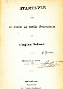Stamtavle over de danske og norske forgreininger af slægten Selmer (1868)