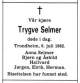 Dødsannonse Trygve Selmer