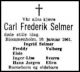 Dødsannonse Carl Fredrik Selmer