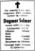 Dødsannonse Dagmar Selmer