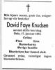 Dødsannonse David Faye Knudsen