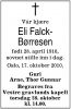 Dødsannonse Eli Falck-Børresen