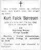 Dødsannonse Kurt Falck-Børresen