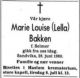 Dødsannonse Marie Louise Bakken