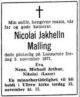 Dødsannonse Nicolai Jakhelln Malling