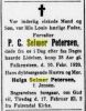 Dødsannonse P. C. Selmer Petersen