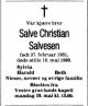 Dødsannonse Salve Christian Salvesen