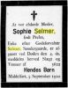 Dødsannonse Sophie Selmer