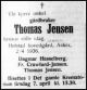 Dødsannonse Thomas Jensen