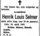 Dødsannonse Henrik Louis Selmer