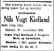 Dødsannonse Nils Vogt Kielland